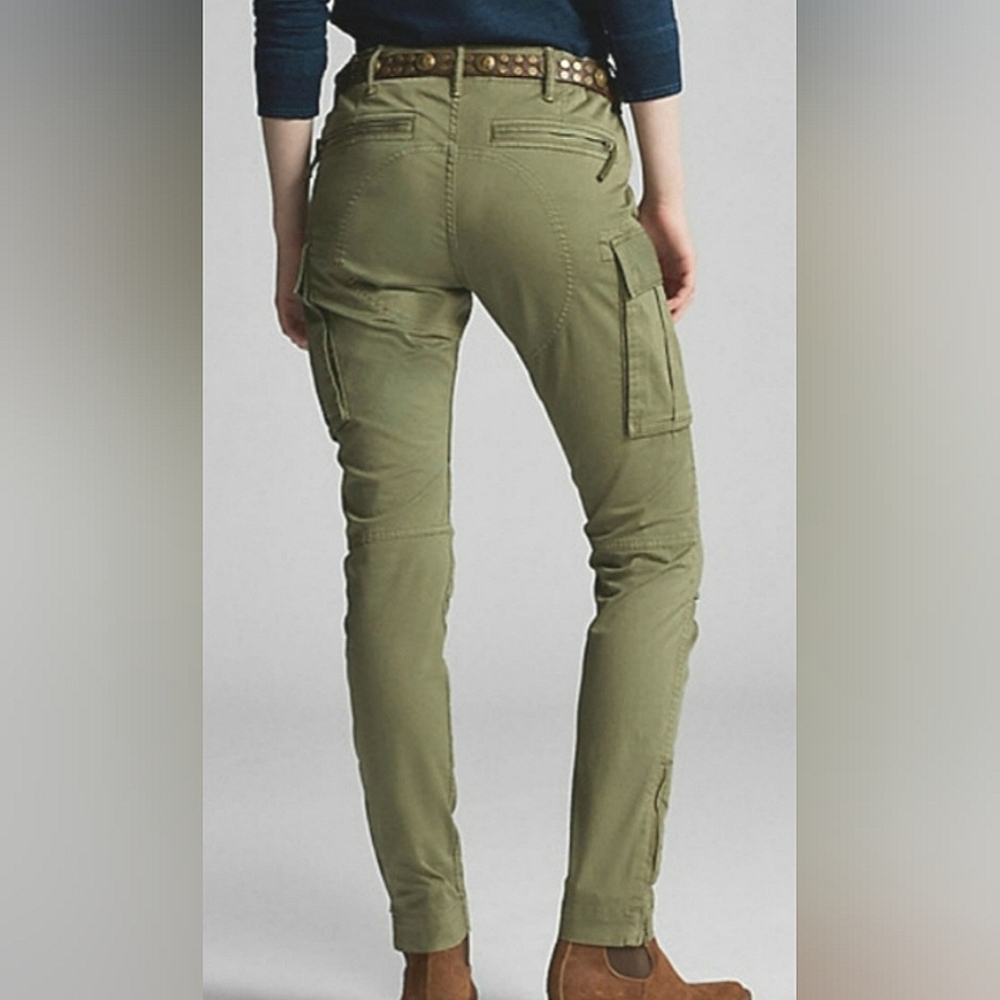 Ralph Lauren Utility Cargo Pant Khaki Sz 10-12 Fall Aesthetic MilitaryVibe - Picture 3 of 16